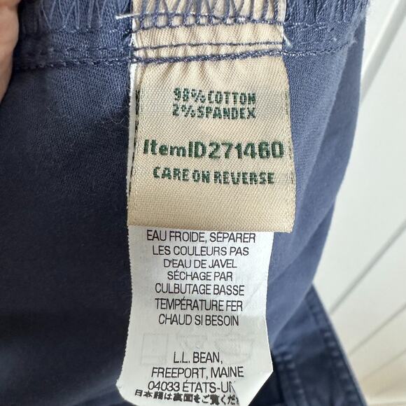 L.L. Bean Pants Women’s 12 Blue Gray Favorite Fit Cargo Utility Pockets Outdoors - Picture 7 of 9